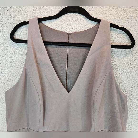 After Six Gown Womens Sz 16 Caviar Crepe Maxi Dress Formal Wedding Cocktails - Picture 2 of 11